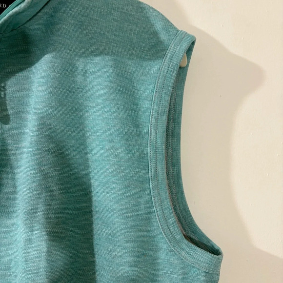 Oxford Golf Vest Mens L Blue 1/4 Zip Pullover Cotton Blend Outdoor Casual Preppy - Picture 8 of 14